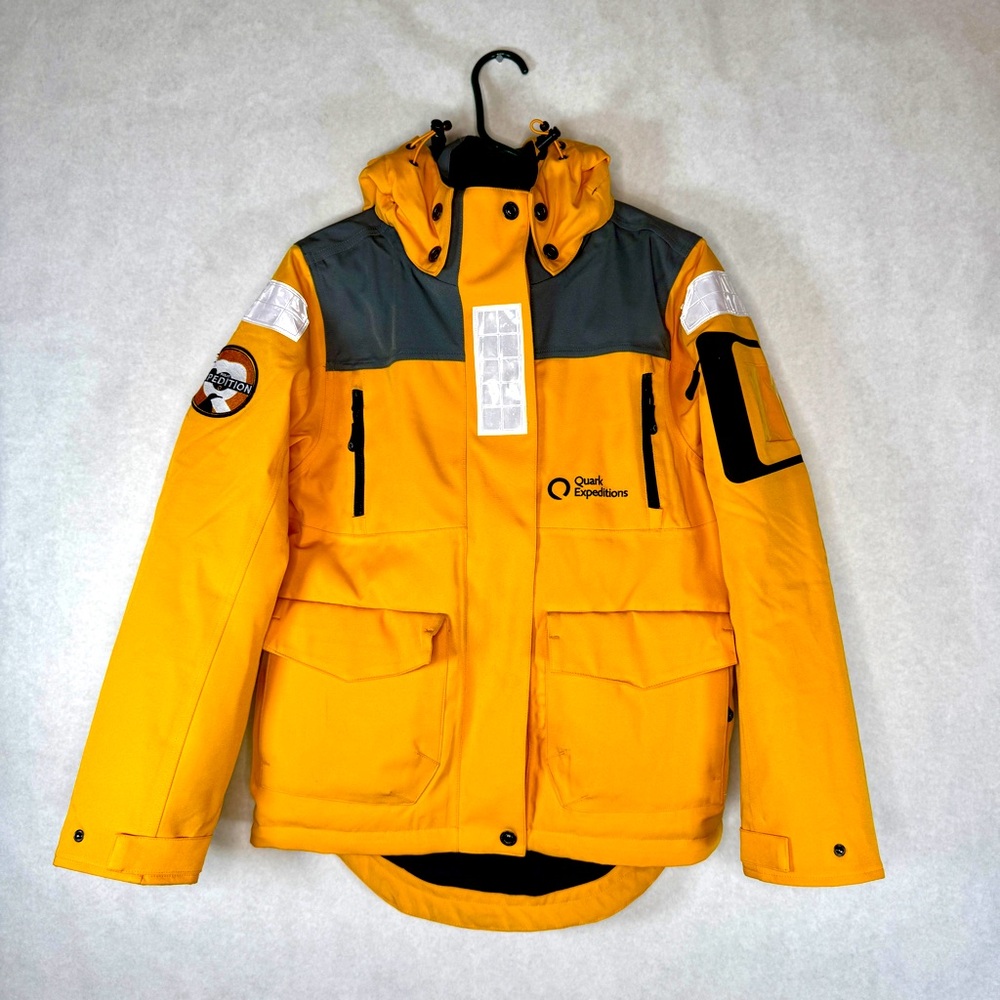 QUARK EXPEDITIONS Yellow Two-Layered Waterproof Parka - Sz Ladies S